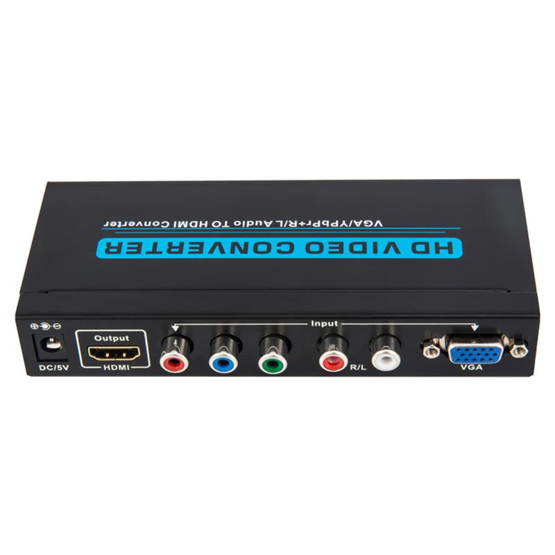 VGA / YPbPr + R / L Audio naar HDMI Converter 1080P