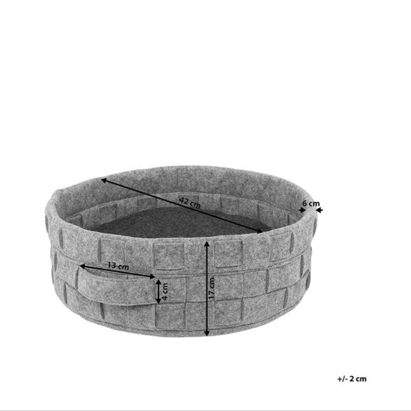Ronde vilten huisdierbedden Hondenbedden Kattenbedden