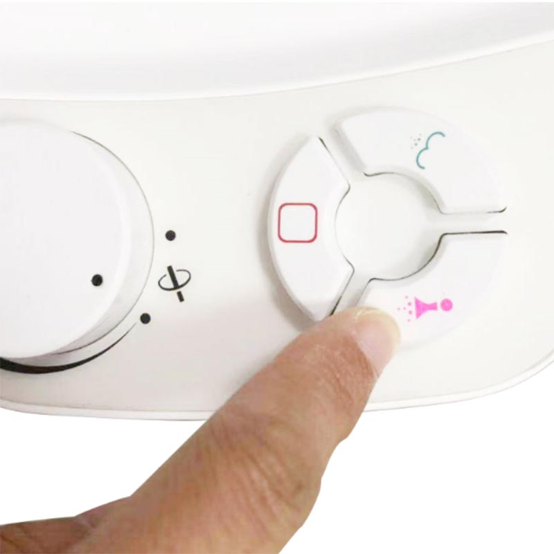 Bidet wc-bril met ronde drukknop