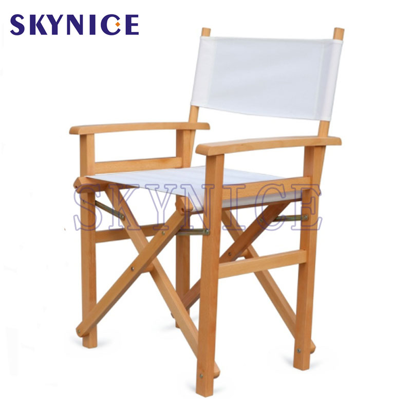Promotionele goedkope opvouwbare houten regisseurstoel met armleuning