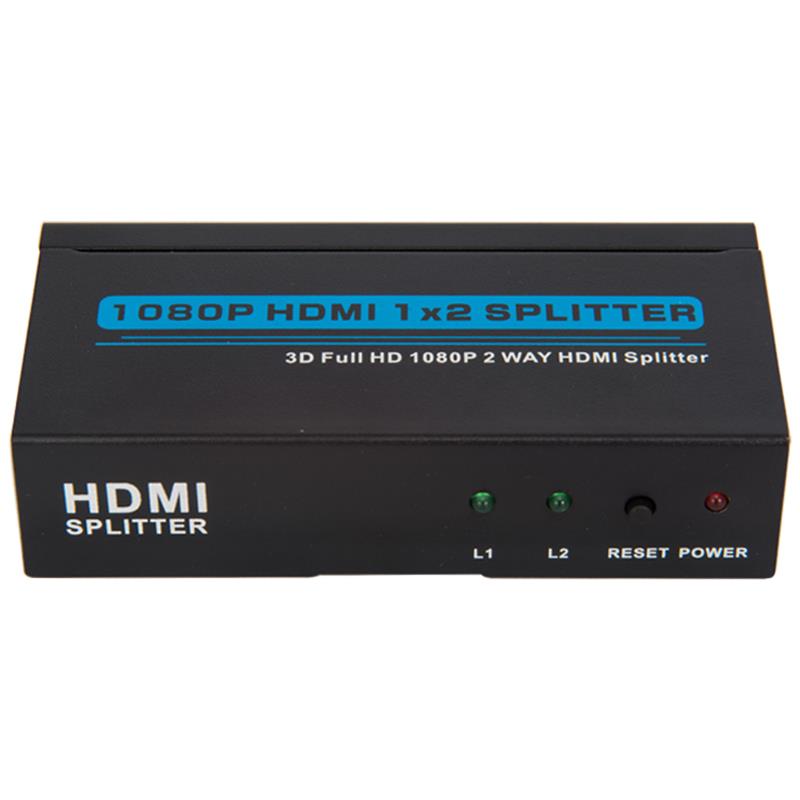 Twee poorten HDMI 1x2 splitter Ondersteuning 3D Full HD 1080P