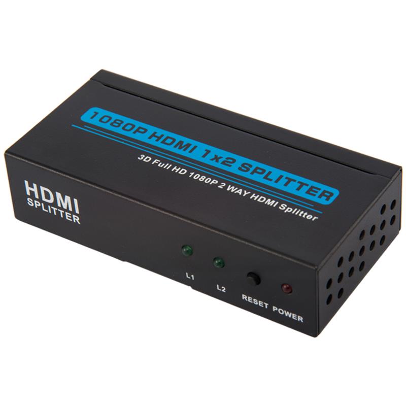 Twee poorten HDMI 1x2 splitter Ondersteuning 3D Full HD 1080P