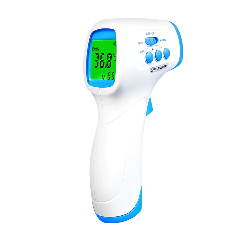 Digitale infrarood-babythermometer LCD Contactloos pistool Type IR Voorhoofd Lichaamstemperatuur oppervlaktetester
