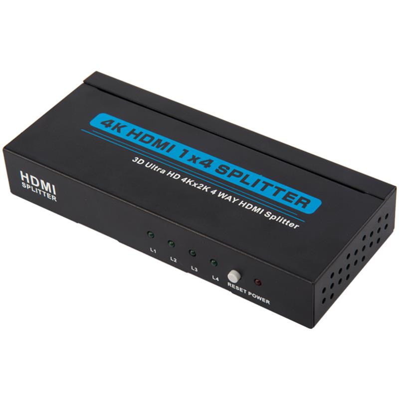 4K 4 poorten HDMI 1x4 splitter Ondersteuning 3D Ultra HD 4Kx2K / 30Hz