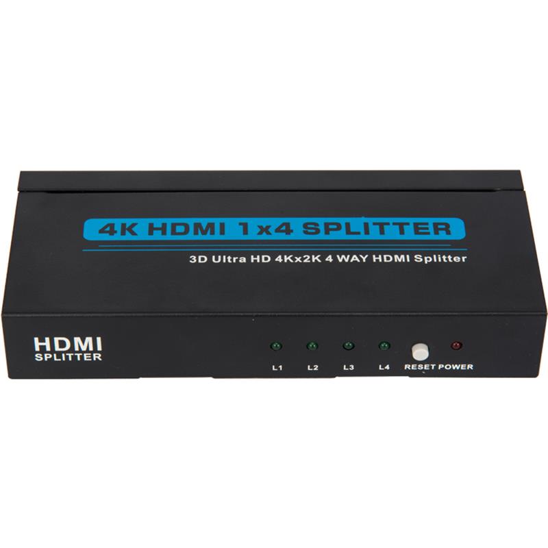 4K 4 poorten HDMI 1x4 splitter Ondersteuning 3D Ultra HD 4Kx2K / 30Hz