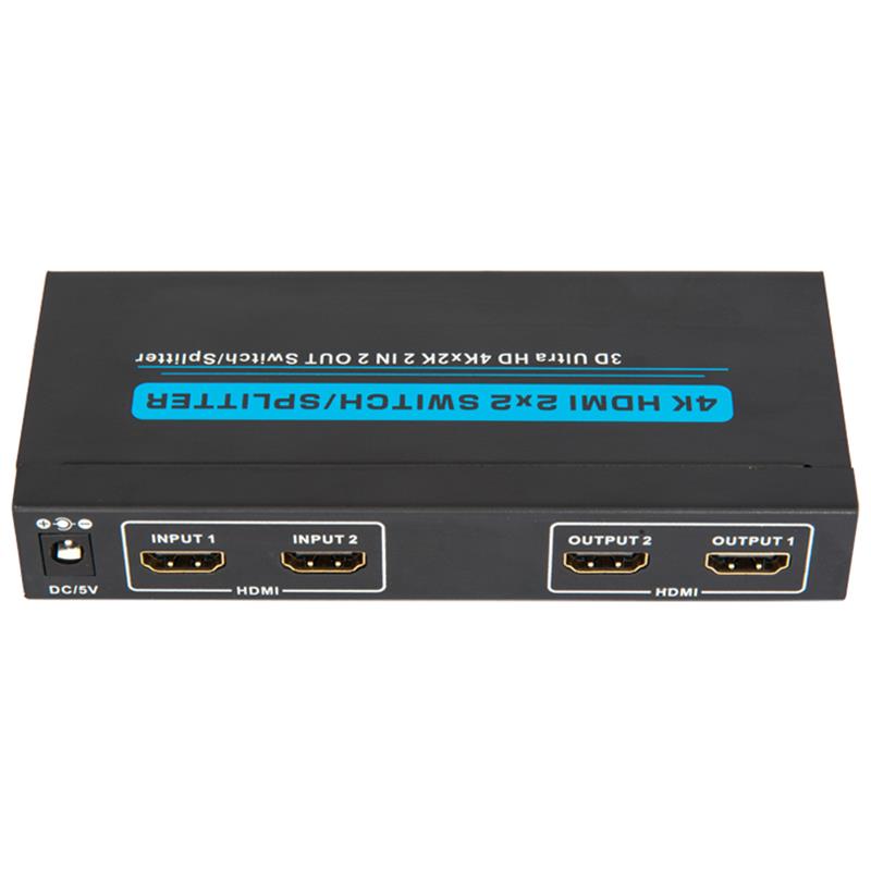 4K / 30Hz HDMI 2x2 Switcher / Splitter Ondersteuning 3D Ultra HD 4Kx2K / 30Hz