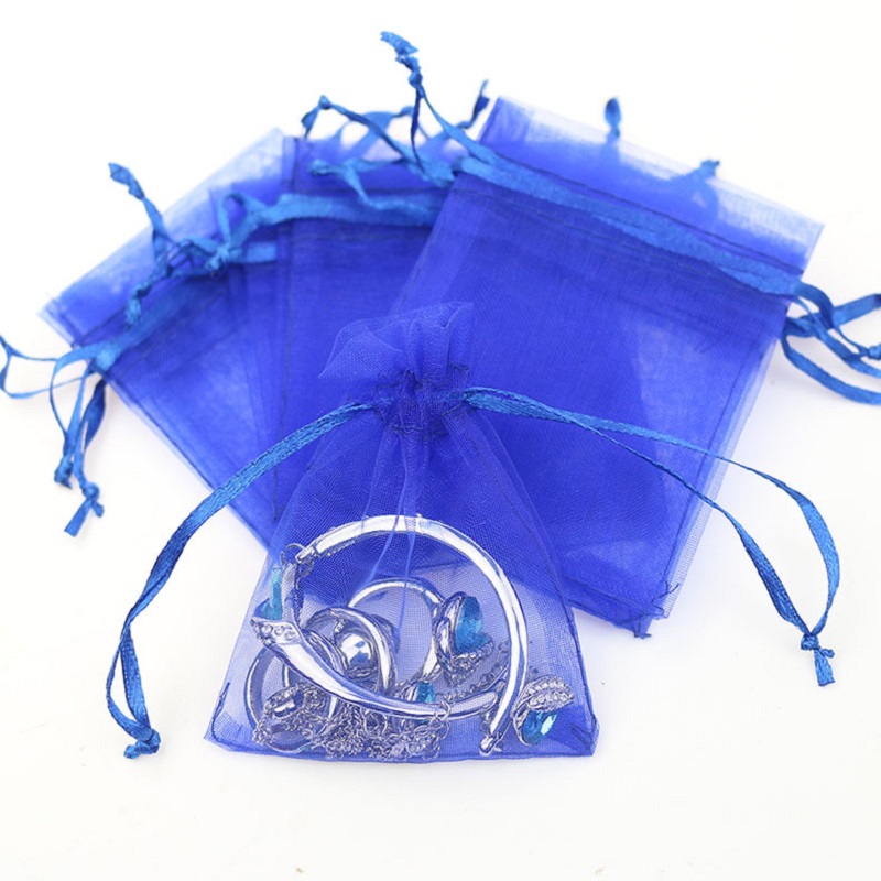 SGS47 Aangepaste Logo Goedkope Kleine Organza Opslag Gift Pouch Tasje Sieraden Verpakking Organza Tassen voor Armband Kralen Gift Pouch