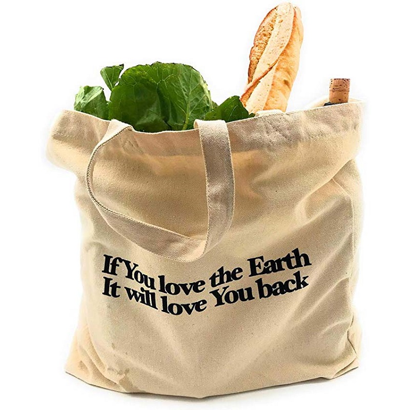 SG64 Zware Duty Organic Vegetable Fruit Shopping Bag Cotton Canvas Tote Bags met op maat gedrukt logo