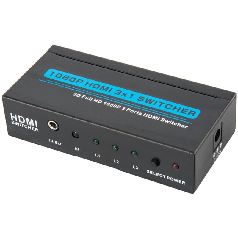 V1.3 HDMI 3x1 Switcher Ondersteuning 3D Full HD 1080P
