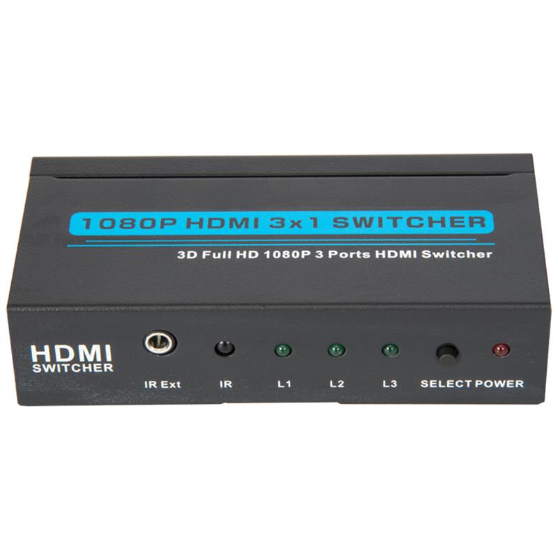 V1.3 HDMI 3x1 Switcher Ondersteuning 3D Full HD 1080P
