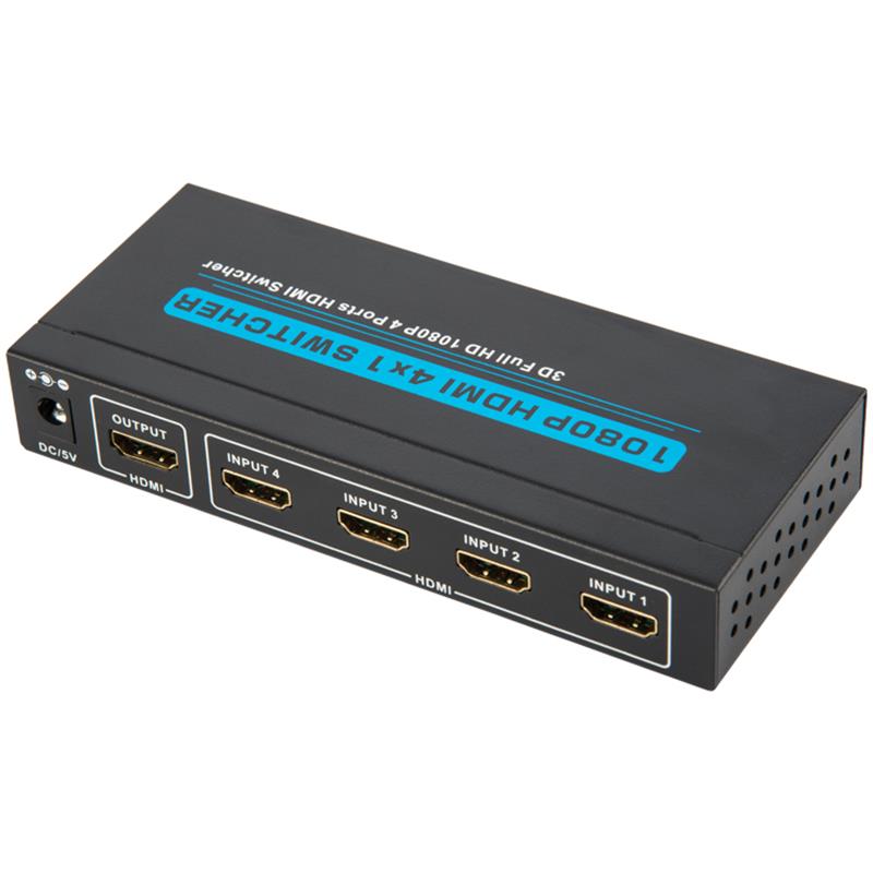 V1.3 HDMI 4x1 Switcher Ondersteuning 3D Full HD 1080P