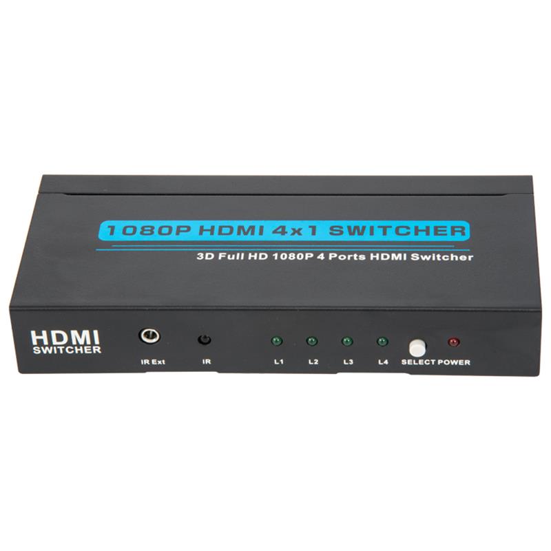 V1.3 HDMI 4x1 Switcher Ondersteuning 3D Full HD 1080P