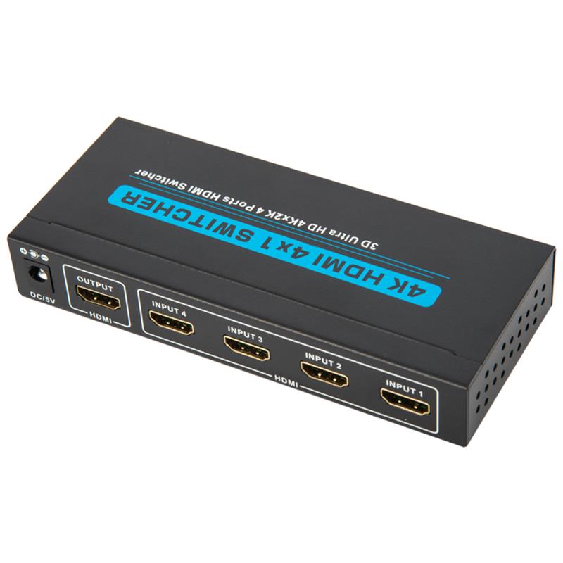 V1.4 4K / 30Hz HDMI 4x1 Switcher Ondersteuning 3D Ultra HD 4K * 2K / 30Hz