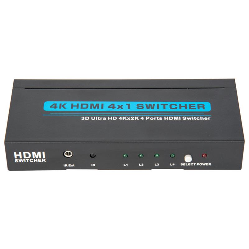 V1.4 4K / 30Hz HDMI 4x1 Switcher Ondersteuning 3D Ultra HD 4K * 2K / 30Hz