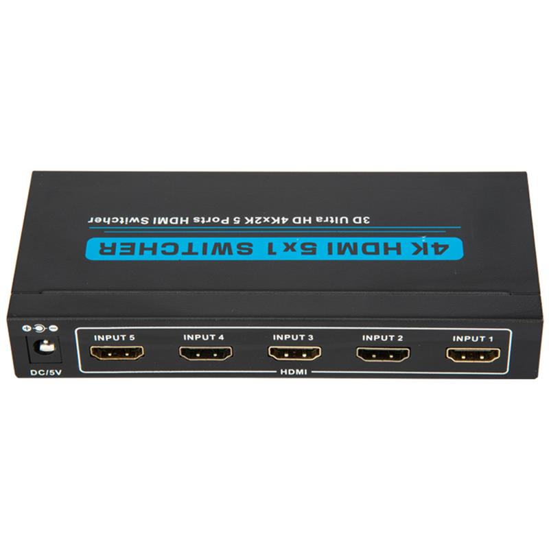 V1.4 4K / 30Hz HDMI 5x1 Switcher Ondersteuning 3D Ultra HD 4K * 2K / 30Hz