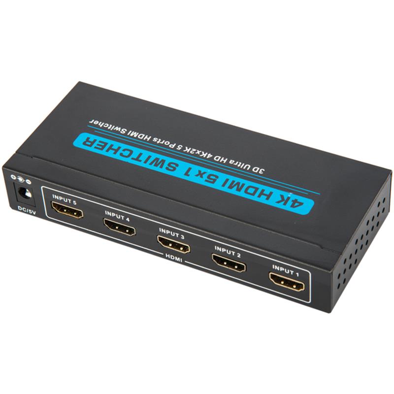 V1.4 4K / 30Hz HDMI 5x1 Switcher Ondersteuning 3D Ultra HD 4K * 2K / 30Hz