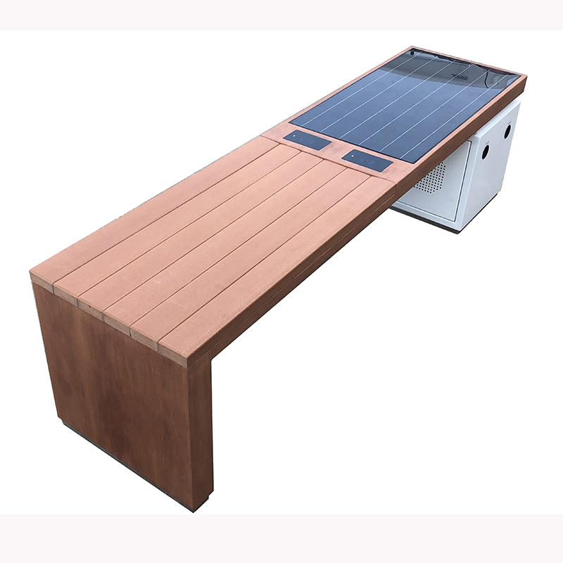 Solar Powered Phone Charding WiFi Access Outdoor Furniture Smart Bench