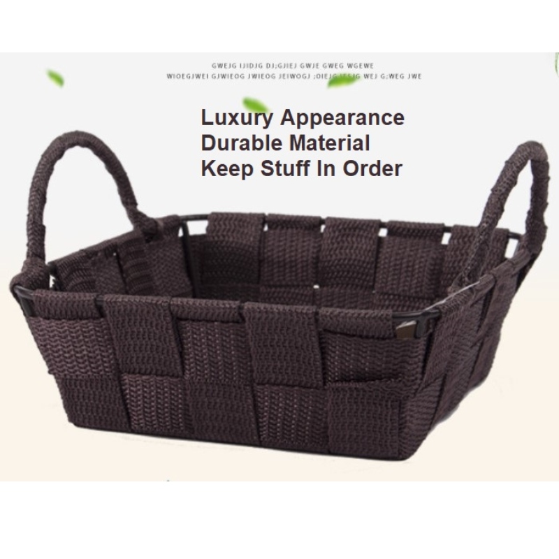 Handgemaakte geweven stoffen mand van polypropyleen