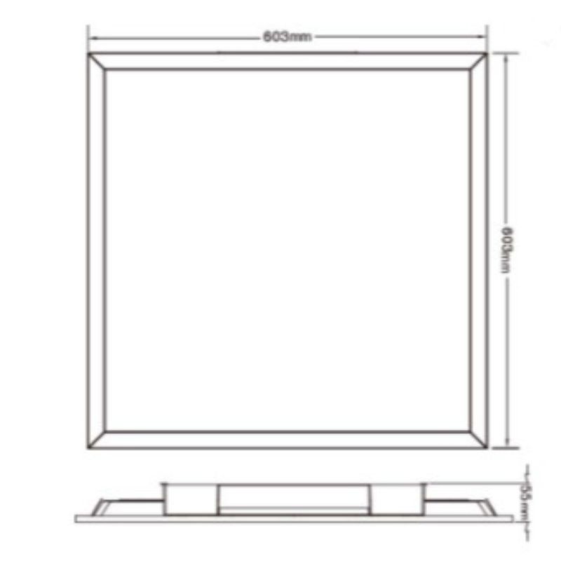Fabrikant 120-277v hoog lumen 0-10v dimbaar 38w led-achtergrondverlichting paneel led-paneelverlichting