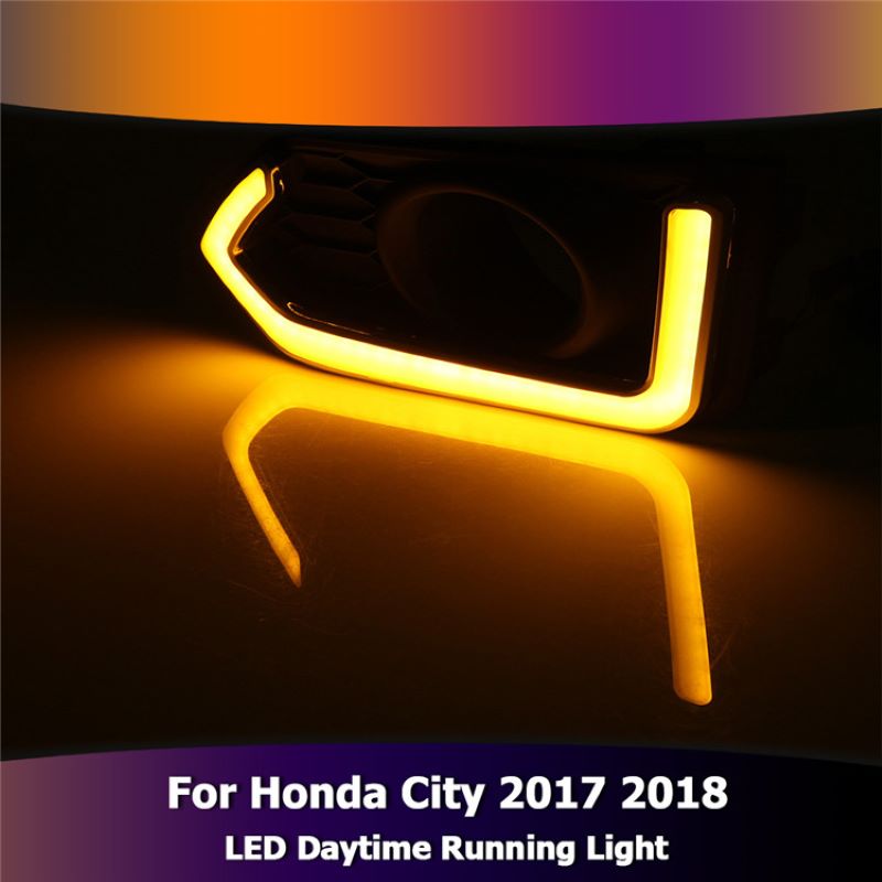 Overdag lopend licht voor Honda City 2017~2018,Foglamp voor Honda City 2017~2018 DRL