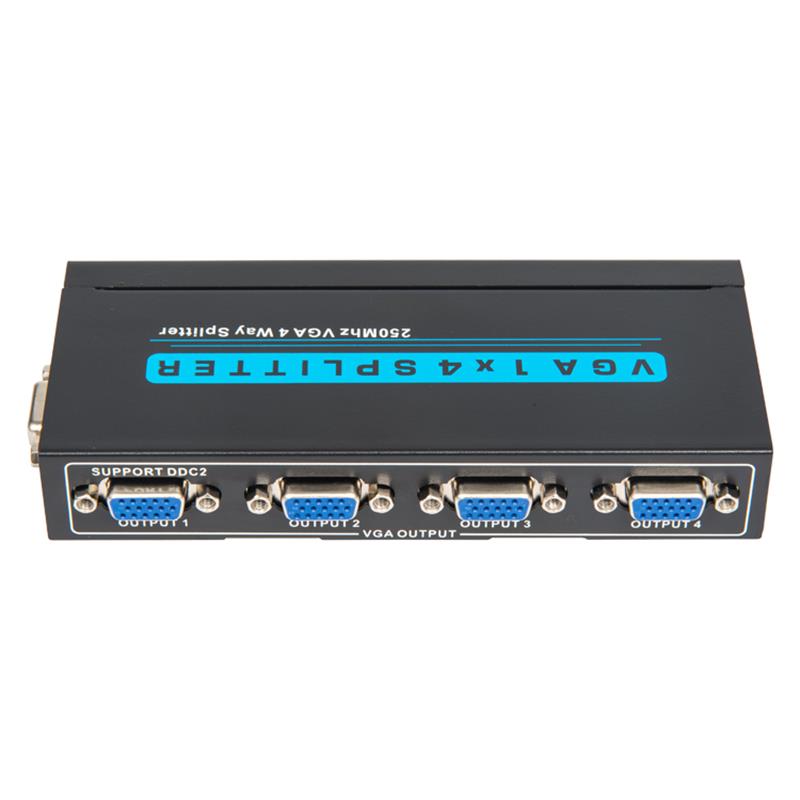 250 MHz 8-weg VGA 1x8 splitter Ondersteuning 1080P