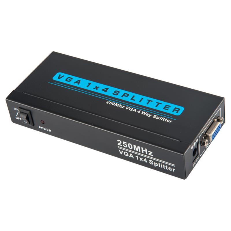 250 MHz 8-weg VGA 1x8 splitter Ondersteuning 1080P