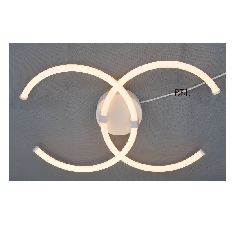 LED-plafondlamp met grotere dubbele C-acrylbuis