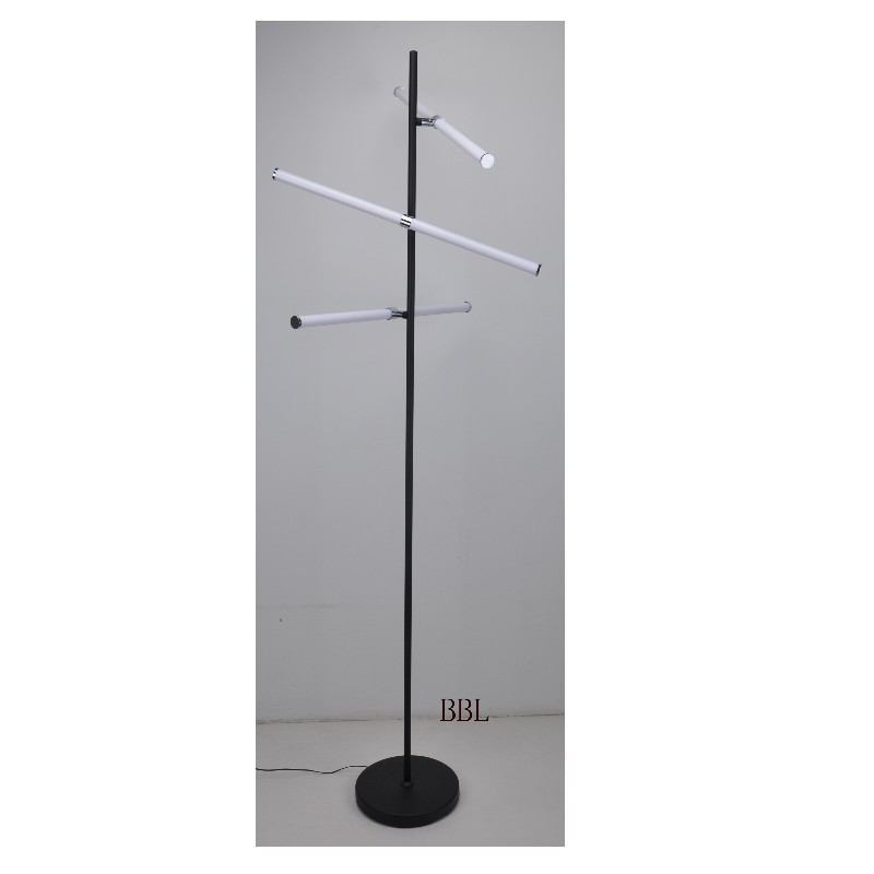 led vloerlamp met 3pcs draaibare acrylbuis