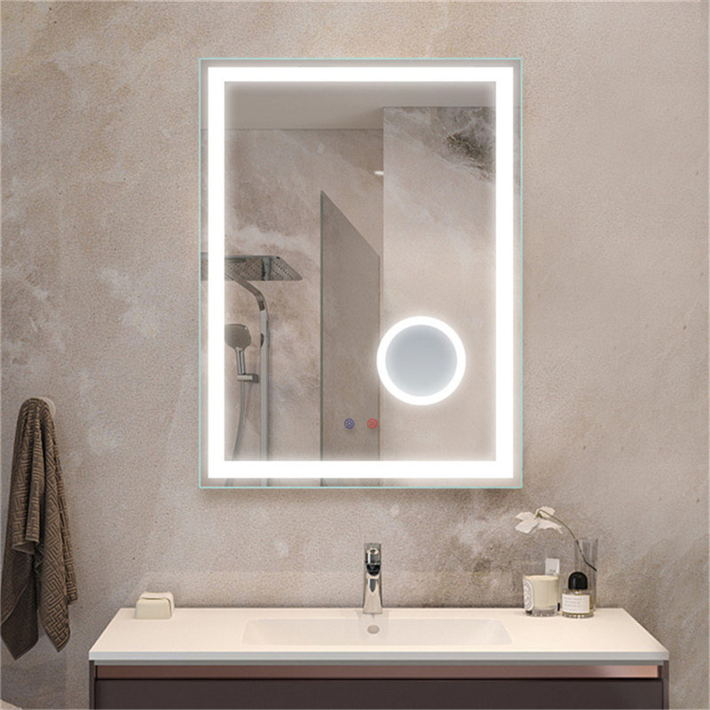Home decor badkamer spiegel make-up spiegel met led spiegels decor muur spiegel met 5X vergrootspiegel