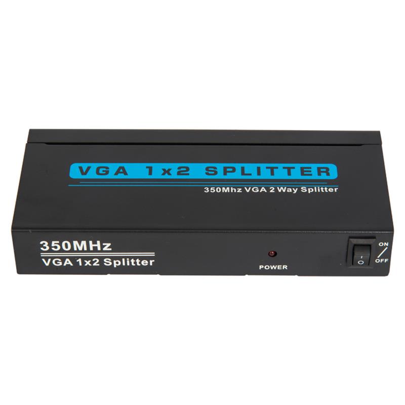 350 MHz 2-weg VGA 1x2 splitter Ondersteuning 1080P