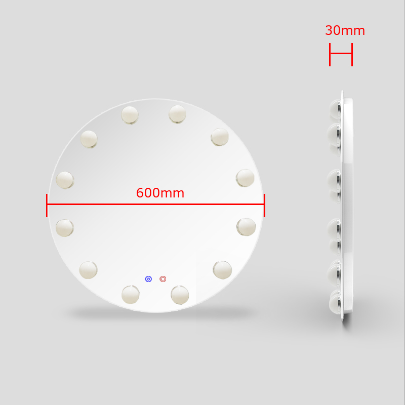 Round Shape Desktop Style Illuminated Feature Hollywood Vanity Mirror