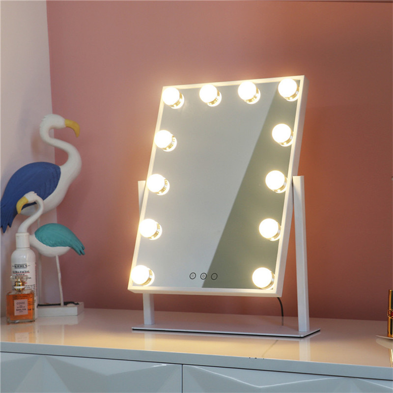 Tafel 360 graden Rotatie lichtte Bulbs Slaapkamer geleid ijdelheid meisje Hollywood make-up spiegel