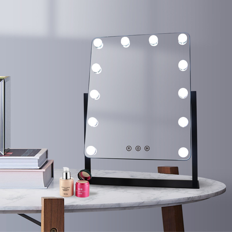Amazon Best Sale Hollywood Vanity led Bulb Desktop Lighted Makeup Mirror