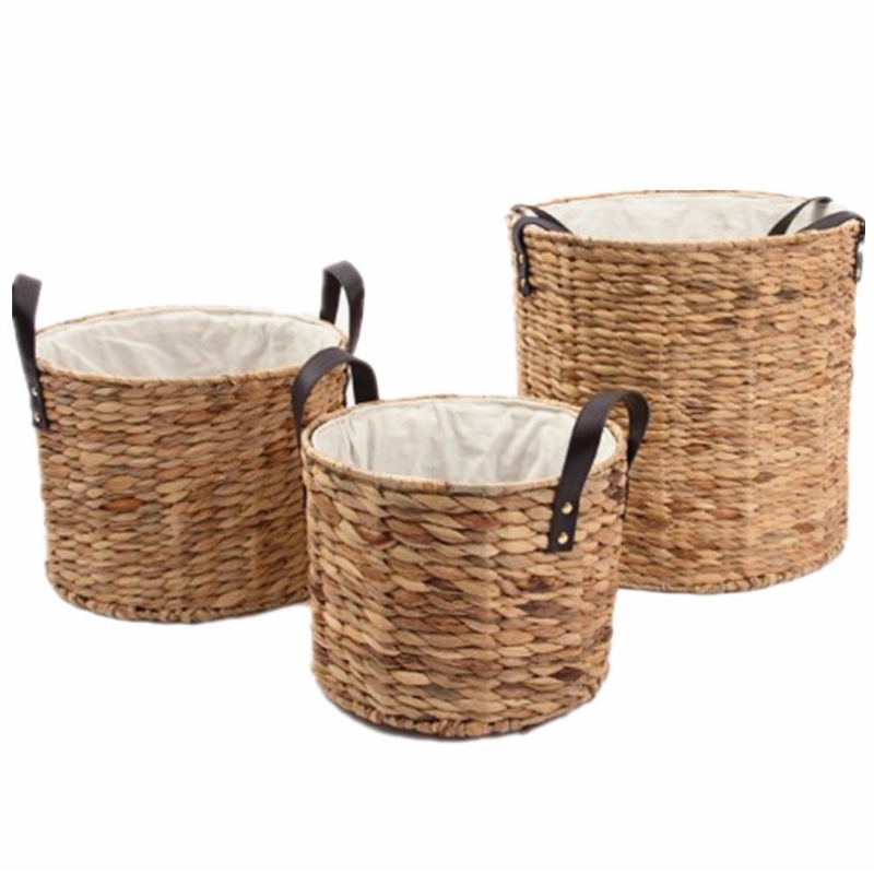 Set Circle Water Hyacinth Basket