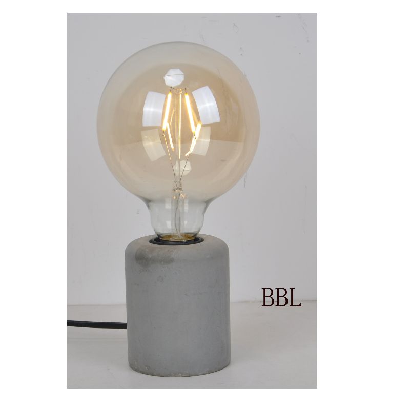 Tafellamp met kleine kolom betonnen voet