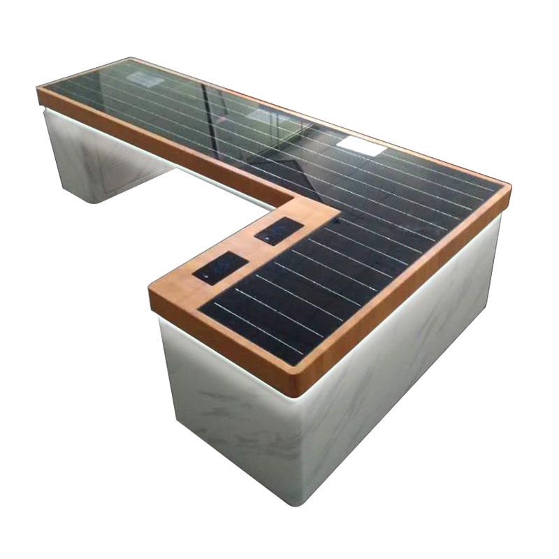Aangepaste kleuren Hot Sale energiebesparende slimme zonne-bank voor park