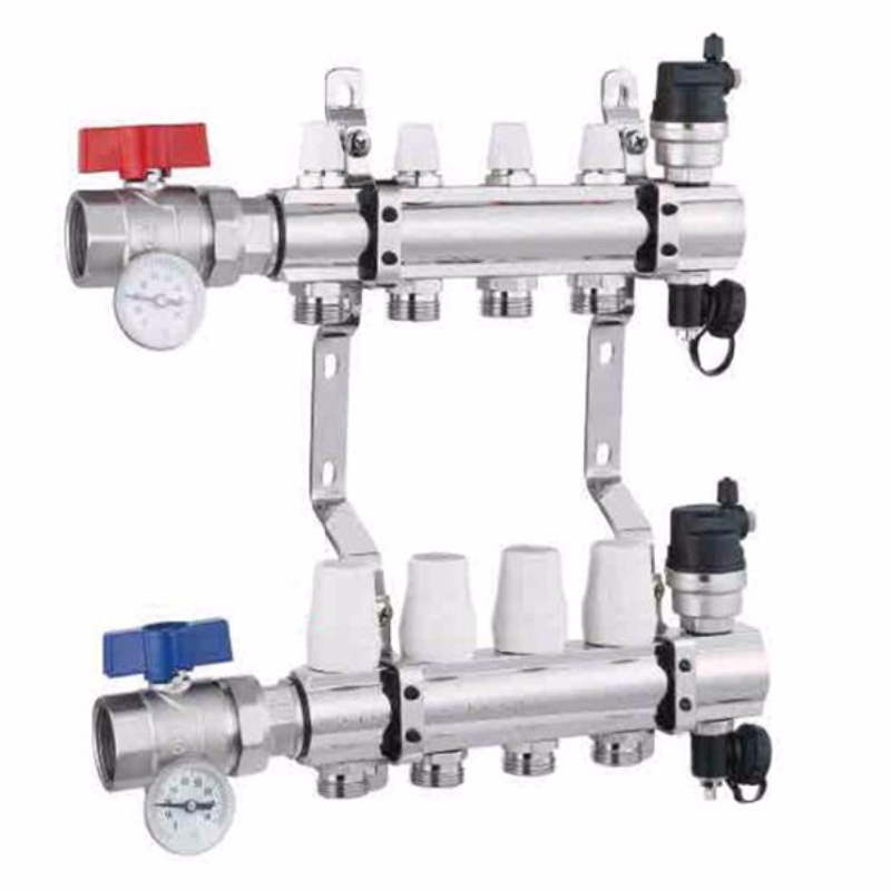 Sunfly XF20005B Geothermische waterverdeler Volledig koperen verdeelblok voor waterleiding vloerverwarmingsmengklep