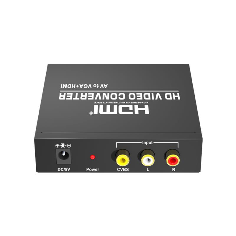 AV naar VGA + HDMI Converter Up Scaler 720P / 1080P