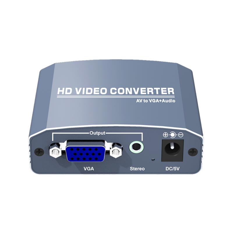 A / V naar VGA + Stereo Converter Up Scaler 720P / 1080P