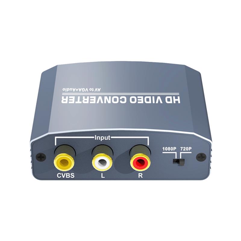 A / V naar VGA + Stereo Converter Up Scaler 720P / 1080P