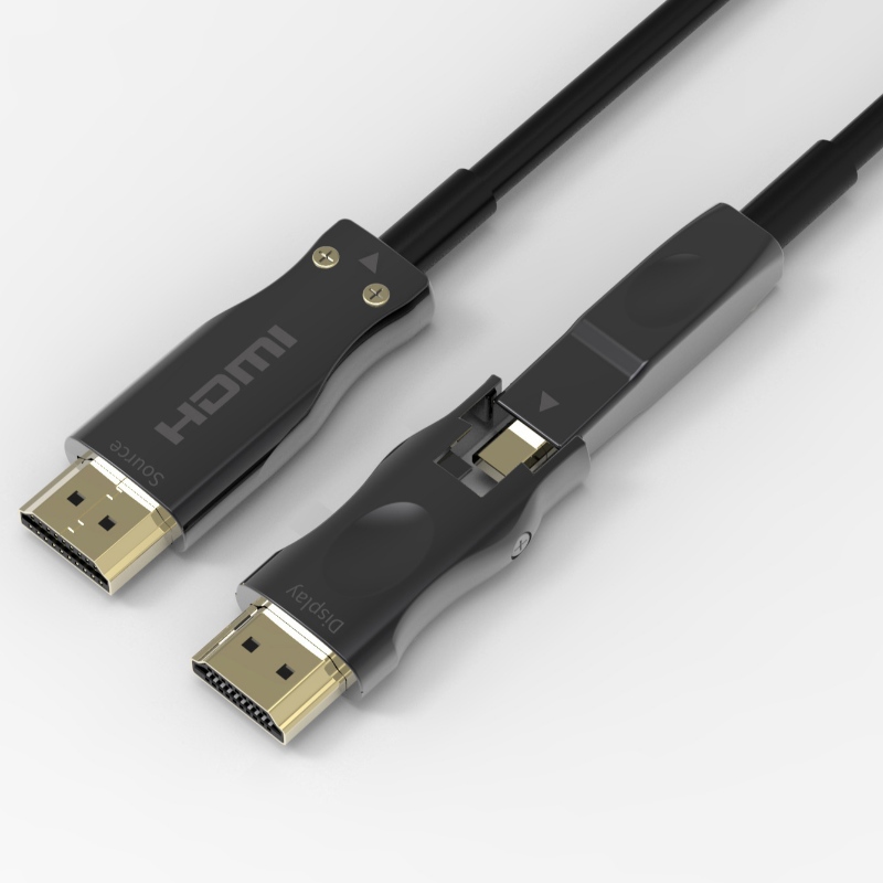 De beste prijs HDMI 2.0 Type A tot en met D source side Detachable AOC vezel optische kabel 15m lengte