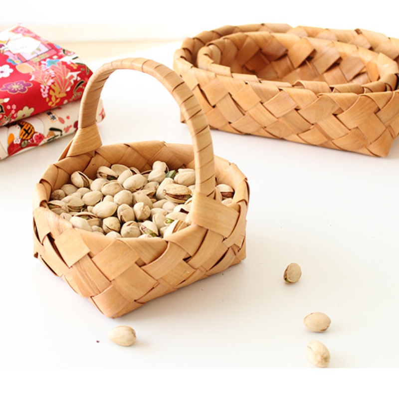 Home Decor Houten mand met handvat