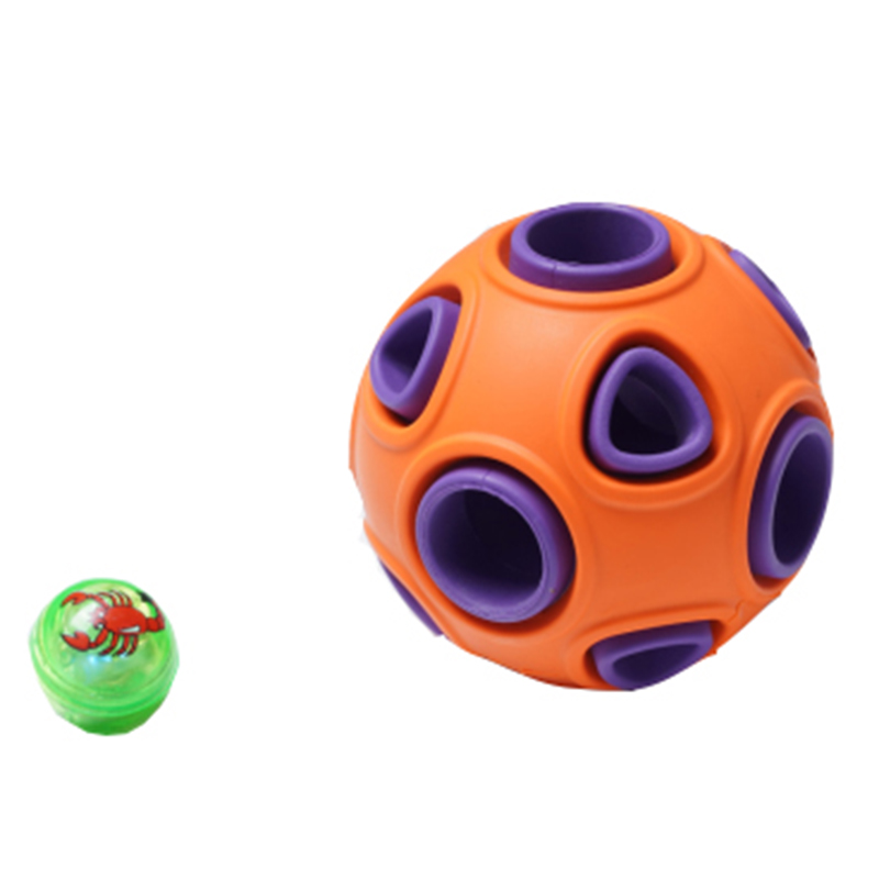 Populer rubberen bal met kleine bellampje hond kauwspeelgoed huisdier speelgoed voor de lol