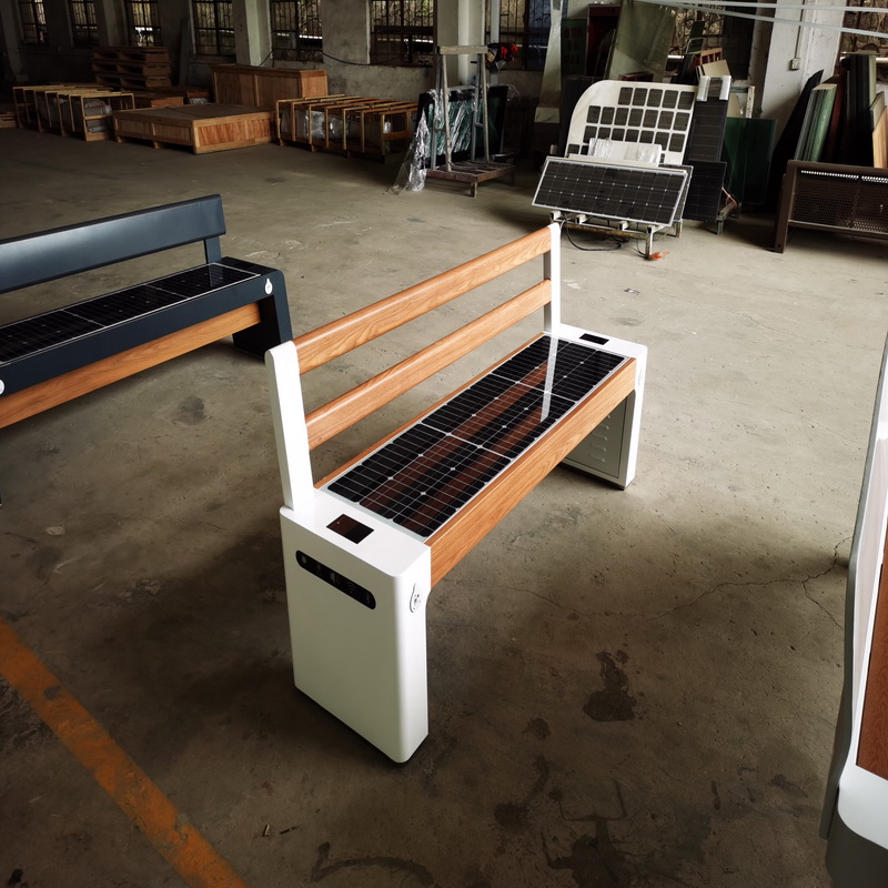 High Quality Bluetooth Smart Wifi USB Charding Gray Color Solar Bench for Park