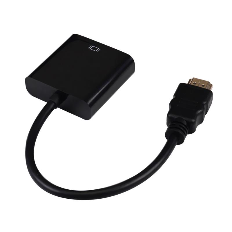 1080P HDMI naar VGA 15cm kabel wit \/ zwarte kleur