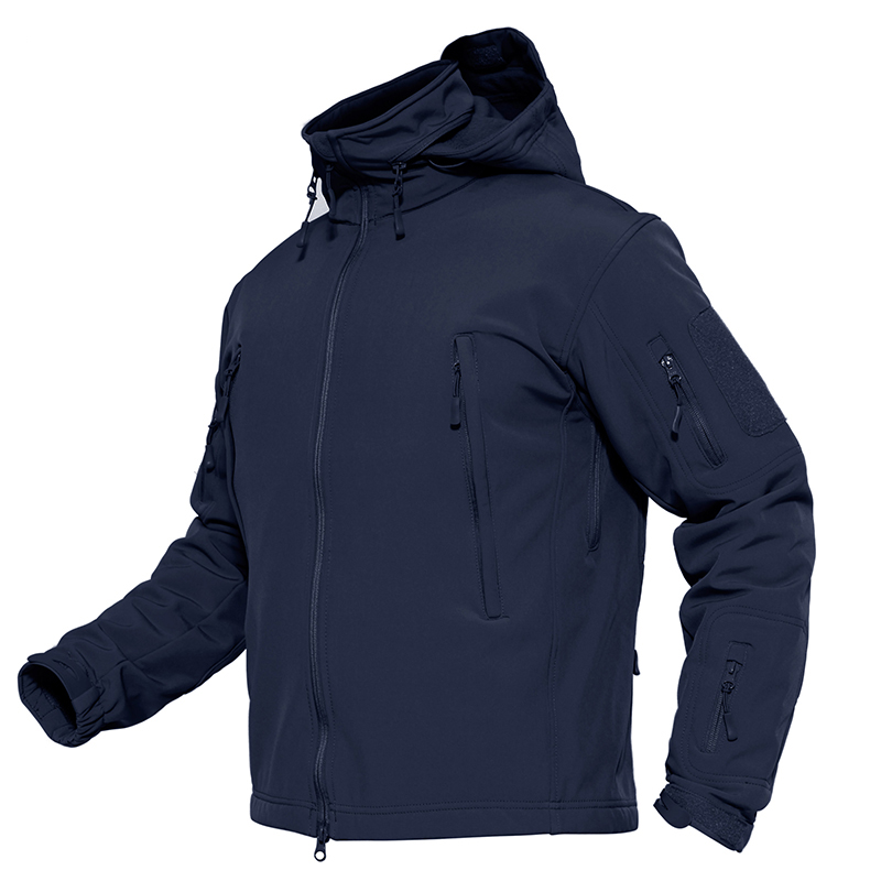 Heren Tactische Softshell Jakcet Heren Legerkleding Waterdichte Custom Voor Winter Afneembare hoed