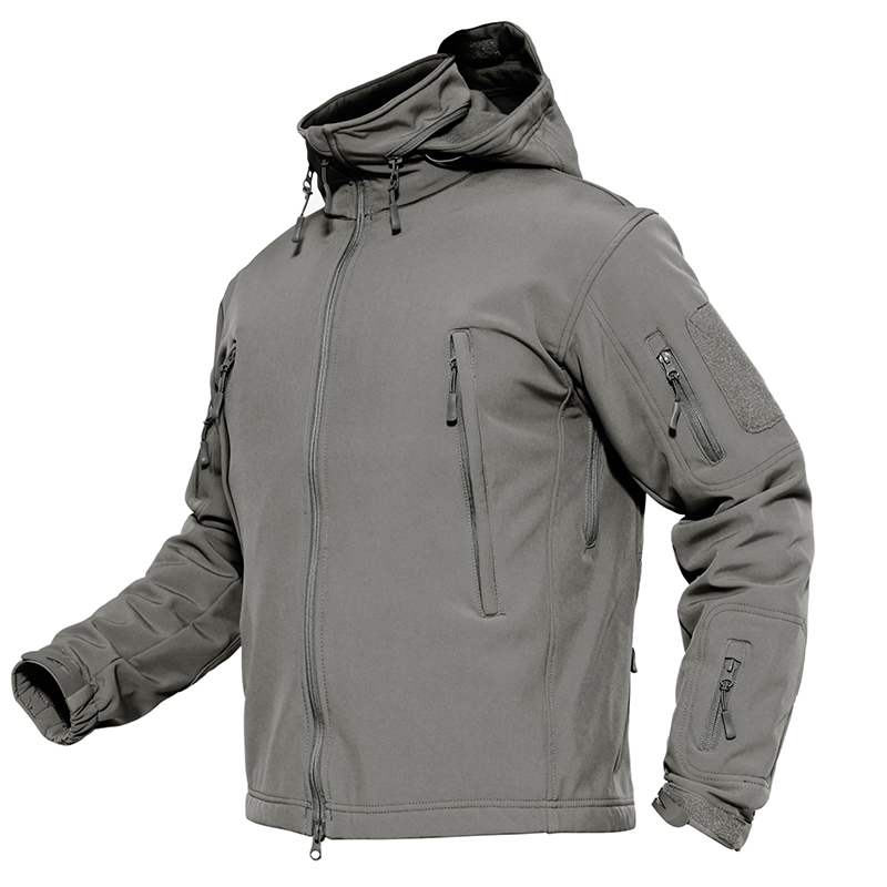 Heren Tactische Softshell Jakcet Heren Legerkleding Waterdichte Custom Voor Winter Afneembare hoed