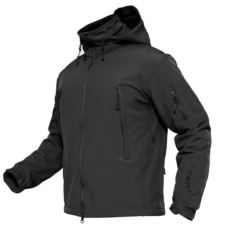 Heren Tactische Softshell Jakcet Heren Legerkleding Waterdichte Custom Voor Winter Afneembare hoed