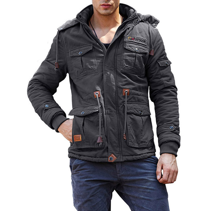Breuk Fleece Jacket Windbreaker Tactical Pilot Bomber jas Weerstand slijtage verwijderbare Hoed Vasten Casual