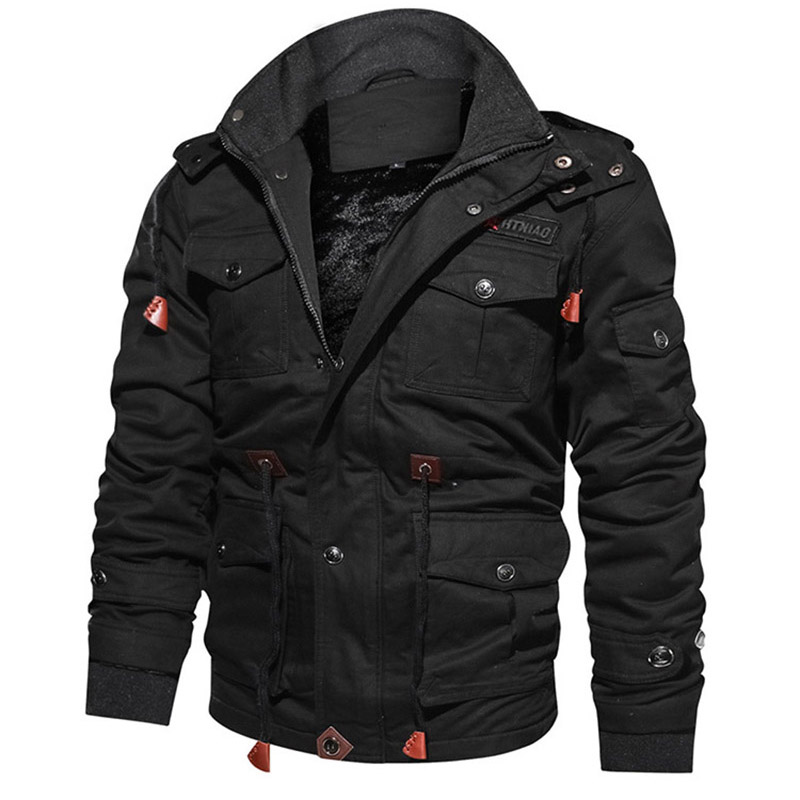 Breuk Fleece Jacket Windbreaker Tactical Pilot Bomber jas Weerstand slijtage verwijderbare Hoed Vasten Casual